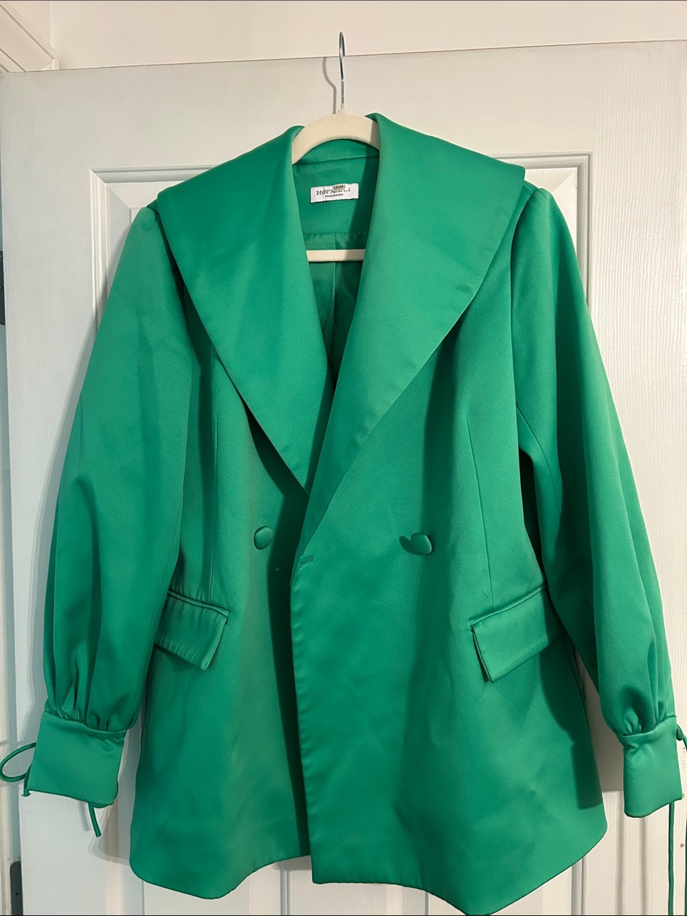 Emerald Double-Breasted Women's Blazer Jacket
